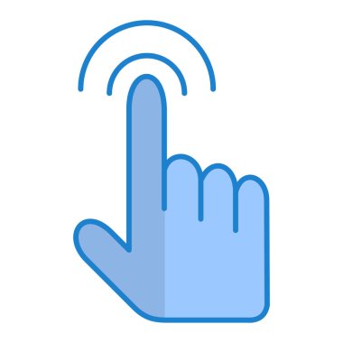 El imleci işaret işareti simgesi. izole ve düz illüstrasyon