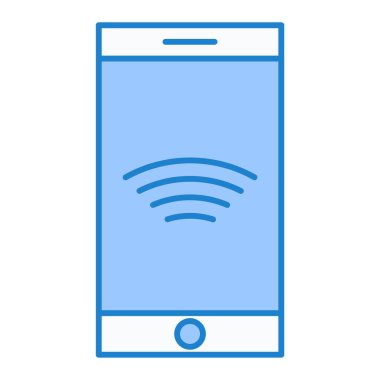 Akıllı telefon aygıtı simgesi. Akıllı telefon vektör illüstrasyonunu özetle. beyaz arkaplanda izole