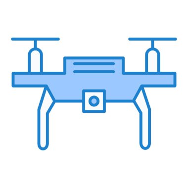 İHA vektör simgesi. düz biçim illüstrasyonu.