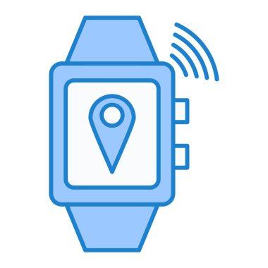 Saat simgesi vektör illüstrasyonlu akıllı twatch