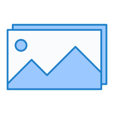 Resim modern simgesinin vektör illüstrasyonu