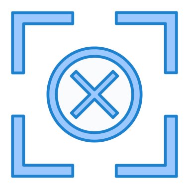 Vektör simgesini iptal et. düz tasarım biçimi