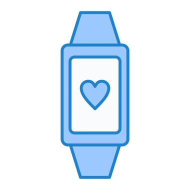 Kalp atış hızı vektör çizimine sahip akıllı twatch