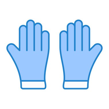 Eldiven simgesi vektör illüstrasyonu