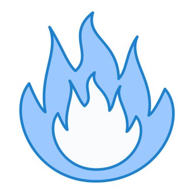 Ateş ikonu. vektör illüstrasyonu
