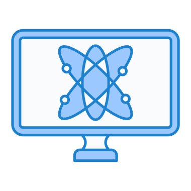 Bilim ve teknoloji ikonu vektör illüstrasyonu