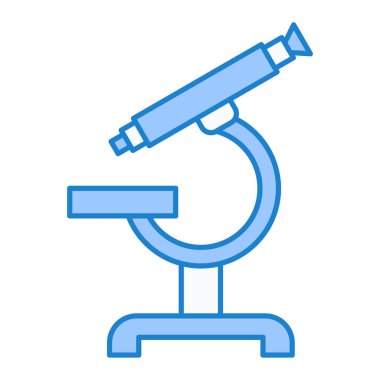 Mikroskop. Web simgesi basit illüstrasyon