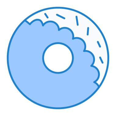 donut. Web simgesi basit illüstrasyon