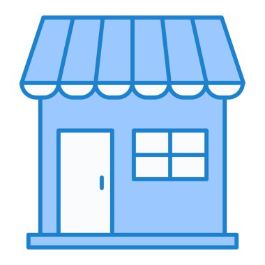 Mağaza. Web simgesi basit illüstrasyon