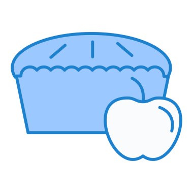 elmalı pasta ikonu vektör illüstrasyon grafik tasarımı