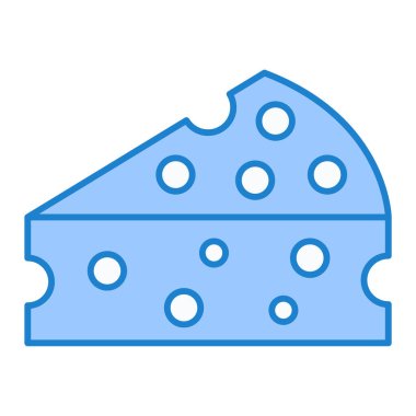 Peynir ikonu. Ekmek vektör gösteriminin izometriği.