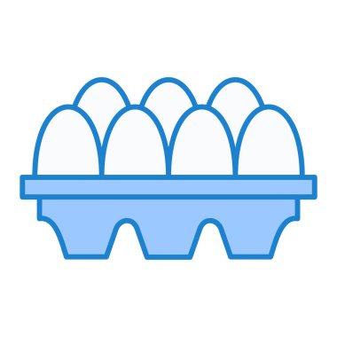 Yumurta ikonu. Ağ için yumurta çiftliği vektör simgelerinin basit çizimi