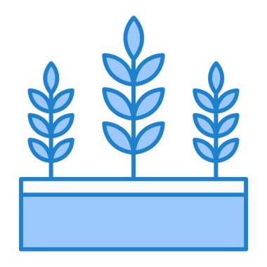 Bitkiler. Web simgesi basit illüstrasyon