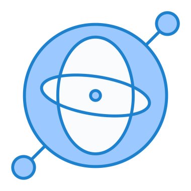 atom vektörü simgesi modern illüstrasyon