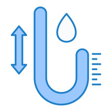 Su damlası ikon vektörü. İnce çizgi işareti. izole edilmiş sınır sembolü çizimi