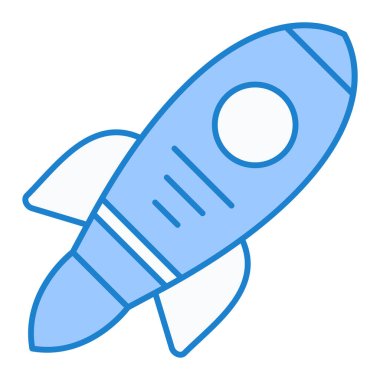 roket ikonu vektör illüstrasyonu