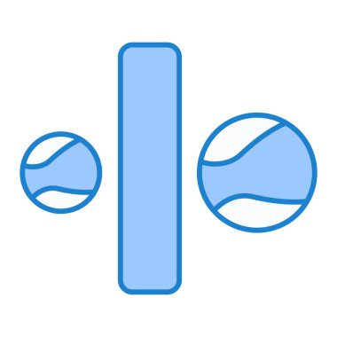 Tenis topu ikon vektörü. Spor malzemeleri tabelası. izole edilmiş sınır sembolü çizimi