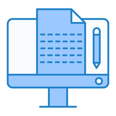 Kalem ve kitap vektör çizimine sahip dizüstü bilgisayar