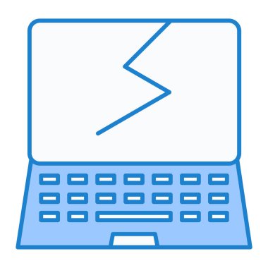 Dizüstü bilgisayar simgesi vektör çizimi