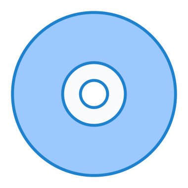 CD mi? Web simgesi basit illüstrasyon