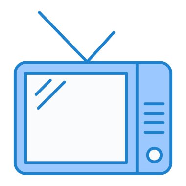 Televizyon. Web simgesi basit illüstrasyon
