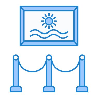 Köprü simgesi vektörü. İnce çizgi işareti. İzole edilmiş kontür sembolü gösterimi