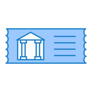 Banka binası simgesi vektör illüstrasyonu