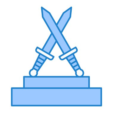 Kılıç simgesi. ağ için hançer vektör simgelerinin özet çizimi