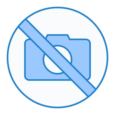 Kamera simgesi olmayan vektör illüstrasyonu