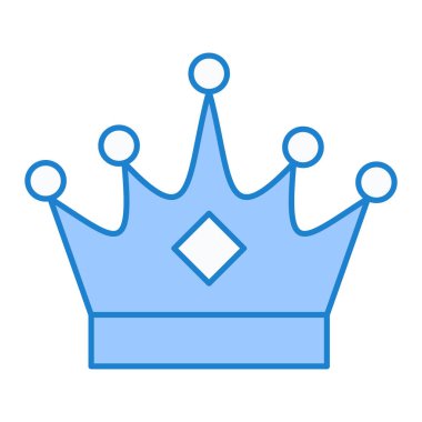 Taç ikonu. vektör illüstrasyonu