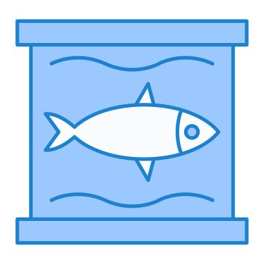 balık simgesi vektör illüstrasyonu