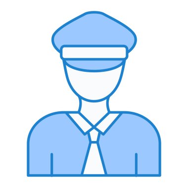 Erkek ikon vektörü. İnce çizgi işareti. izole edilmiş sınır sembolü çizimi