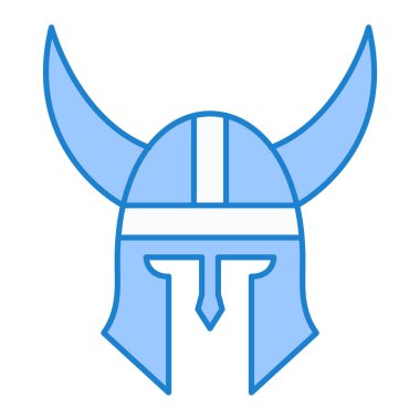 Viking miğferi ikonu. vektör illüstrasyonu