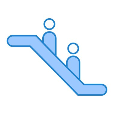 yürüyen merdiven ikonu vektör illüstrasyonu