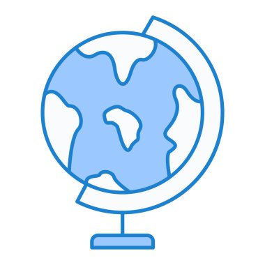 Dünya küresel ikon vektör çizimi tasarımı