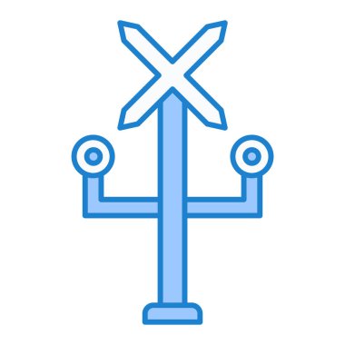 Yapı ve yapı çizgisi simgesinin vektör çizimi. Seyahat, bahçıvanlık, tatil ve kamp temasına uygun.