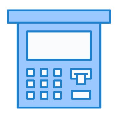 ATM makine düz simgesi