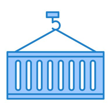 kargo konteynırı simgesi. vektör illüstrasyonu