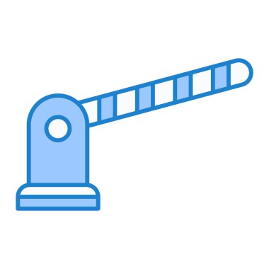 Web ve mobil uygulama tasarımınız için beyaz arkaplanda izole edilmiş bariyer simgesi vektörü, yol logosu kavramı