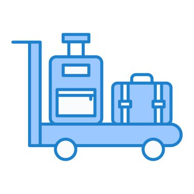 seyahat bagaj ikonu vektör illüstrasyonu