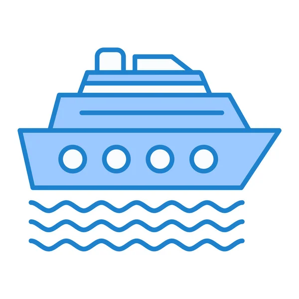 Cruise Ship Line Icon Web Mobile Application — Stock Vector