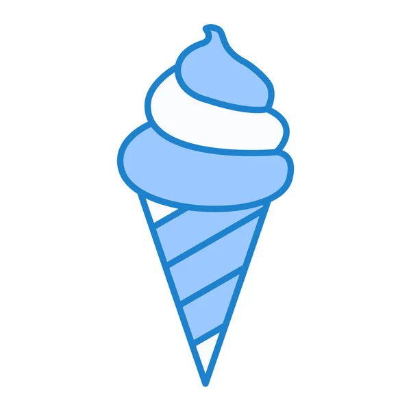 Ice Cream Cone Icon Vector Illustration — Stock Vector