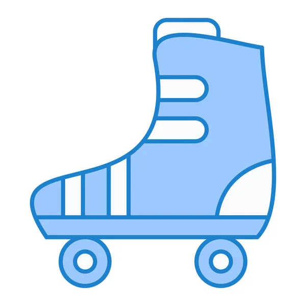 Εικονίδιο Skateboard Περίγραμμα Αθλητικά Παπούτσια Διανυσματική Απεικόνιση Λευκό Φόντο — Διανυσματικό Αρχείο