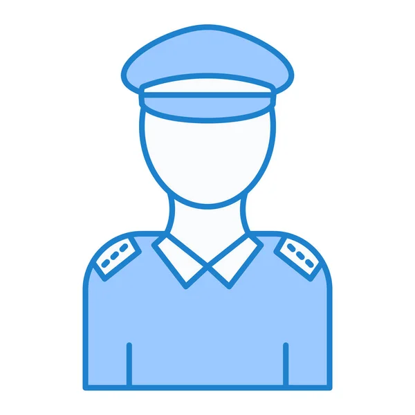 Ikona Policjanta Zarys Ilustracji Ikon Wektorowych Policjantów Sieci — Wektor stockowy