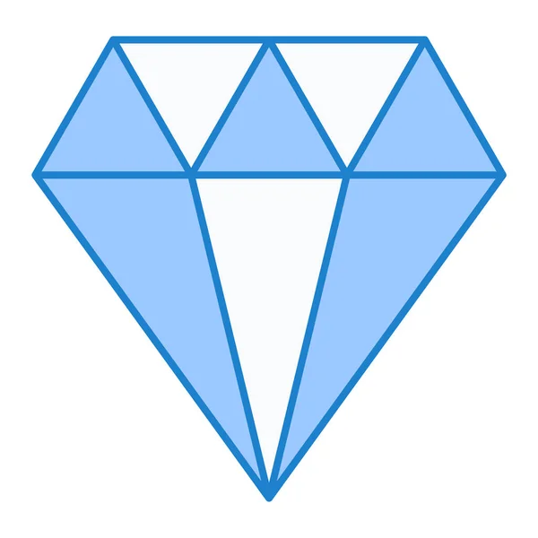 Diamant Web Symbol Einfache Illustration — Stockvektor