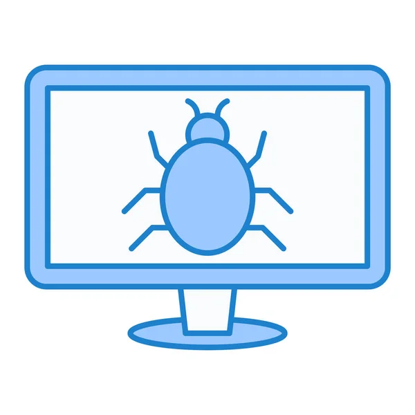 ウイルスのアイコン ウェブ用のバグベクトルアイコンの簡単なイラスト — ストックベクタ