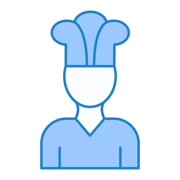Chef Avatar Icona Vettore Illustrazione Design — Vettoriale Stock