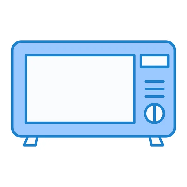 Ikona Kuchenki Mikrofalowej Zarys Ilustracji Ikon Wektora Telewizyjnego Dla Sieci — Wektor stockowy