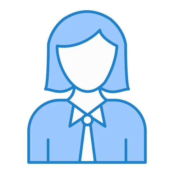 Icône Avatar Femme Profil Personne Thème Utilisateur Conception Isolée Illustration — Image vectorielle