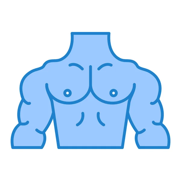 Ícone Corpo Humano Delinear Ilustração Ícones Vetor Muscular Para Web — Vetor de Stock